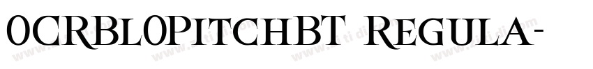 0CRBl0PitchBT Regula字体转换